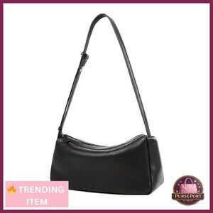 Genuine Leather Crossbody Bag, Adjustable Strap, Small Hobo Purse for Women